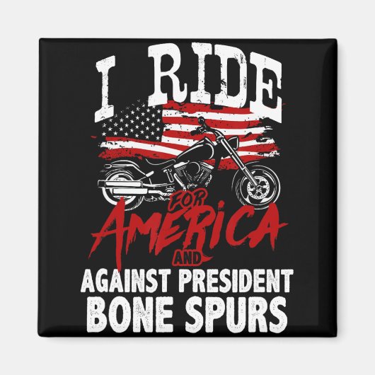 アンチトランプバイクもしくは自転車に乗る人大統領のBone Spuに対抗 マグネット (正面)