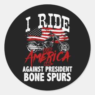 アンチトランプバイクもしくは自転車に乗る人大統領のBone Spuに対抗 ラウンドシール