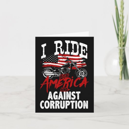 アンチトランプバイクもしくは自転車に乗る人腐敗抗議 カード (正面)