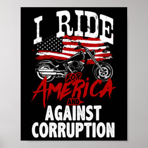 アンチトランプバイクもしくは自転車に乗る人腐敗抗議 ポスター