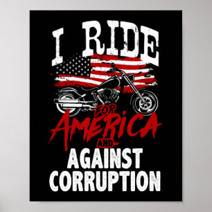 アンチトランプバイクもしくは自転車に乗る人腐敗抗議 ポスター