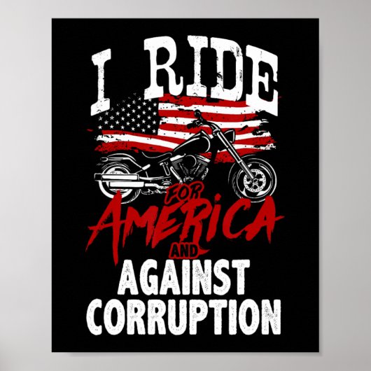 アンチトランプバイクもしくは自転車に乗る人腐敗抗議 ポスター (正面)