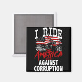 アンチトランプバイクもしくは自転車に乗る人腐敗抗議 マグネット (正面/裏面)