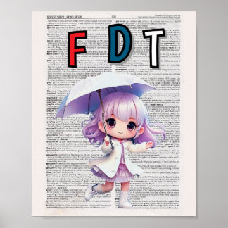 アンチトランププリント（辞書ページ） ポスター