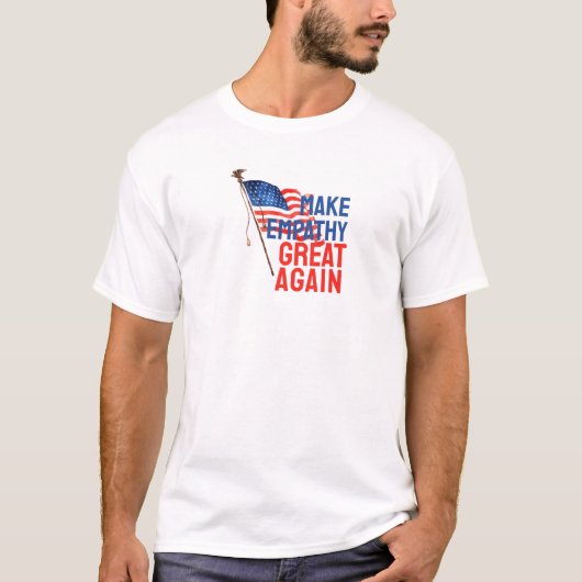 アンチトランプマーチの抗議フラグ青い赤いTシャツ Tシャツ (正面)