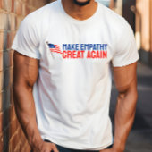 アンチトランプマーチの抗議フラグ青い赤いTシャツ Tシャツ