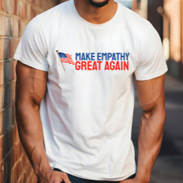 アンチトランプマーチの抗議フラグ青い赤いTシャツ Tシャツ