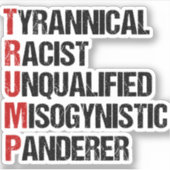 アンチトランプレジスタアクロスティック シール (正面)