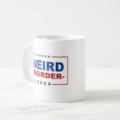 アンチトランプヴァンス風変わり- Weirder 2024 コーヒーマグカップ (正面左)