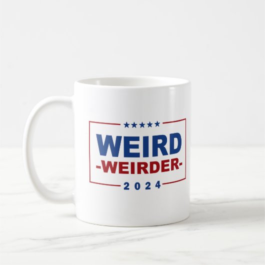 アンチトランプヴァンス風変わり- Weirder 2024 コーヒーマグカップ (左)