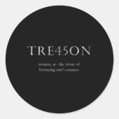 アンチトランプ反逆Tre45オン弾劾動揺して ラウンドシール (正面)