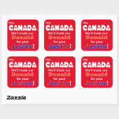 アンチトランプ取引Donald For Justinステッカー スクエアシール (シート)