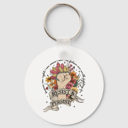 アンチトランプ女性の権利抗議の平等F キーホルダー (正面)