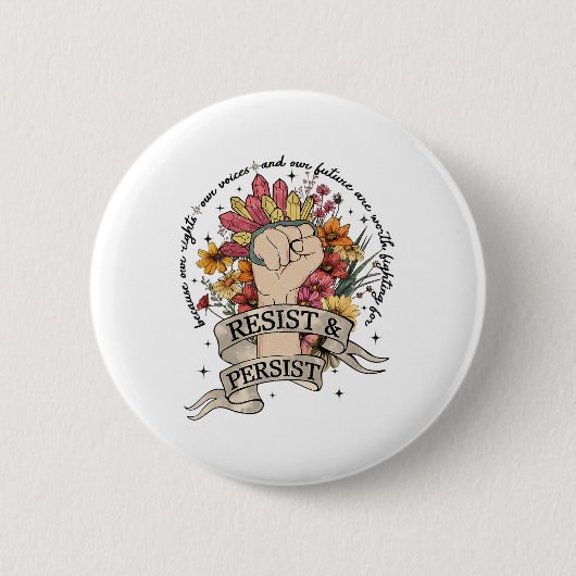 アンチトランプ女性の権利抗議の平等F 缶バッジ (正面)