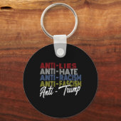 アンチトランプ嫌いうそとファシズムの抵抗投票11月5日 キーホルダー (正面)