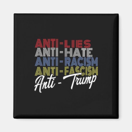 アンチトランプ嫌いうそとファシズムの抵抗投票11月 マグネット (正面)