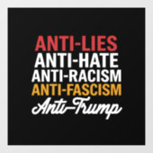 アンチトランプ嫌いうそとファシズムアンチトランプ ウィンドウサイン (シート)