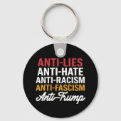 アンチトランプ嫌いうそとファシズムアンチトランプ キーホルダー (正面)