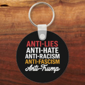 アンチトランプ嫌いうそとファシズムアンチトランプ キーホルダー (正面)