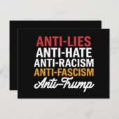 アンチトランプ嫌いうそとファシズムアンチトランプ ポストカード (正面/裏面)