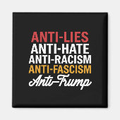 アンチトランプ嫌いうそとファシズムアンチトランプ マグネット (正面)