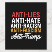 アンチトランプ嫌いうそとファシズムアンチトランプ ワインラベル (シングルラベル)