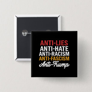 アンチトランプ嫌いうそとファシズムアンチトランプ 缶バッジ