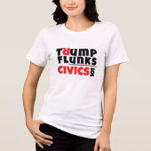 アンチトランプ学生の抗議スローガン赤 トライブレンドＴシャツ (正面)