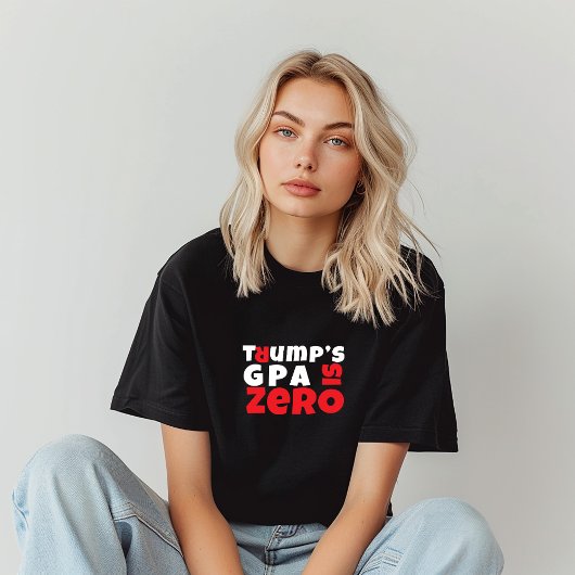 アンチトランプ学生の抗議スローガン赤 トライブレンドTシャツ