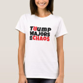 アンチトランプ学生の抗議スローガン赤 Tシャツ (正面)