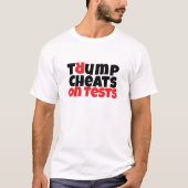 アンチトランプ学生の抗議スローガン赤 Tシャツ (正面)