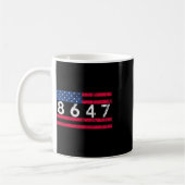 アンチトランプ弾薬47 8647 86 47 47第47代大統領 コーヒーマグカップ (左)