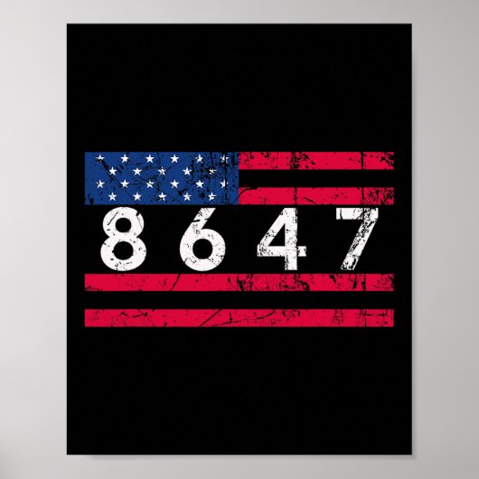 アンチトランプ弾薬47 8647 86 47 47第47代大統領 ポスター (正面)