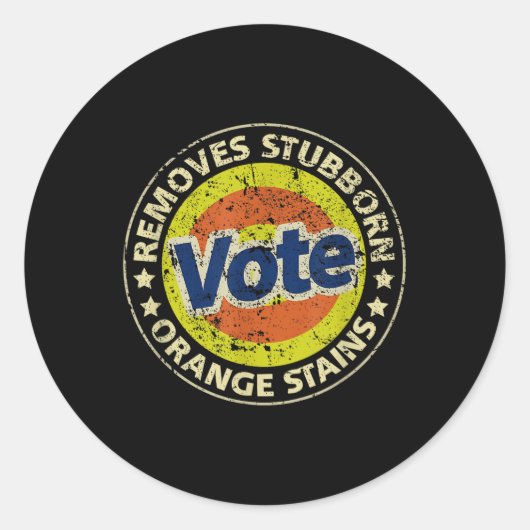 アンチトランプ投票の洗剤おもしろい贈り物 ラウンドシール (正面)