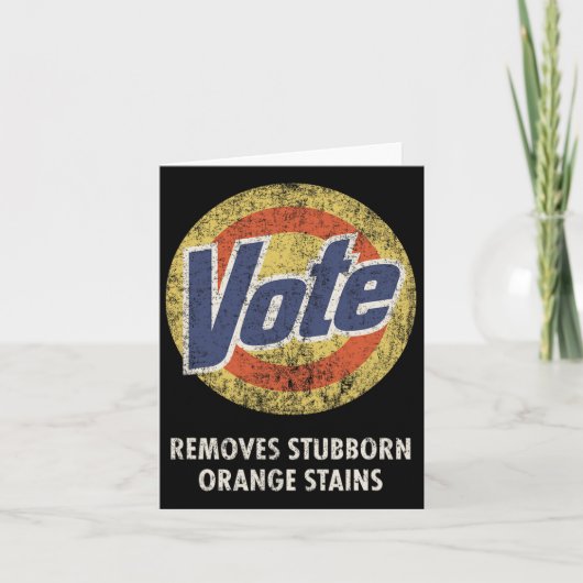 アンチトランプ投票ランドリー洗剤おもしろいヴィンテージ カード (正面)