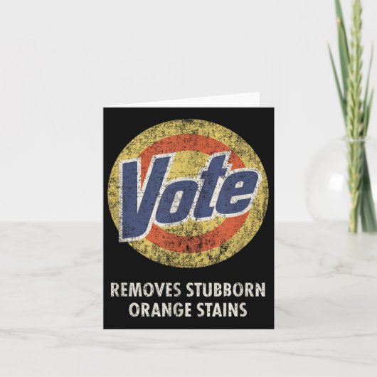 アンチトランプ投票ランドリー洗剤おもしろいヴィンテージ カード (正面)