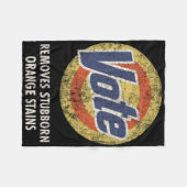 アンチトランプ投票洗剤おもしろいヴィンテージ フリースブランケット (正面(横))