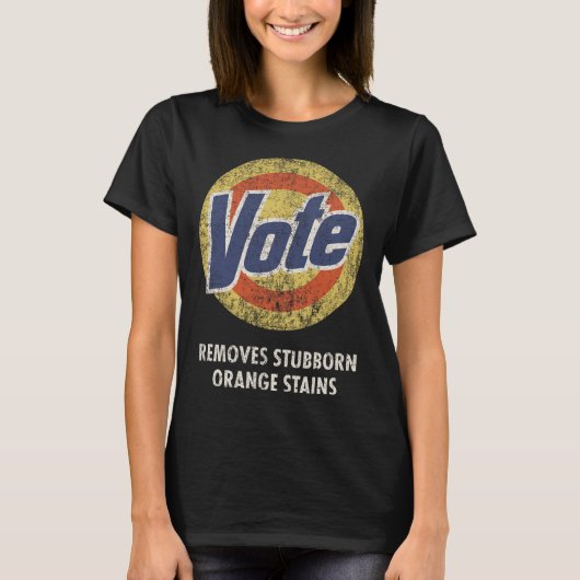 アンチトランプ投票洗剤おもしろいヴィンテージ Tシャツ (正面)