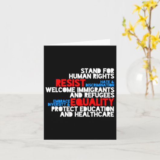 アンチトランプ抗議の人権レジスト カード (黄色い花)