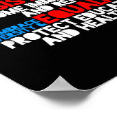 アンチトランプ抗議の人権レジスト ポスター (角)