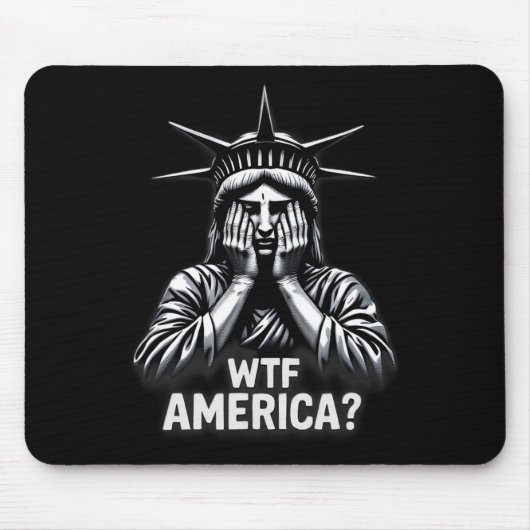 アンチトランプ政治と民主主義Wtfアメリカ マウスパッド (正面)