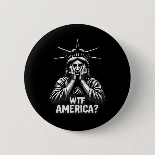 アンチトランプ政治と民主主義Wtfアメリカ 缶バッジ (正面)