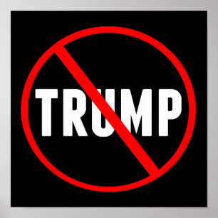 アンチトランプ政治赤黒民主党員 ポスター