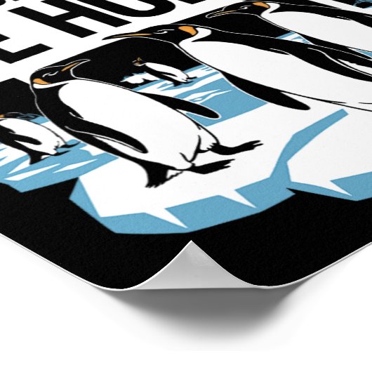 アンチトランプ権威主義Iに対するペンギンに抵抗する ポスター (角)