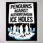 アンチトランプ権威主義Iに対するペンギンに抵抗する ポスター (正面)