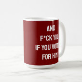 アンチトランプ気持ち コーヒーマグカップ (正面右)