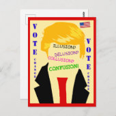 アンチトランプ混沌はがき変更投票 ポストカード (正面/裏面)