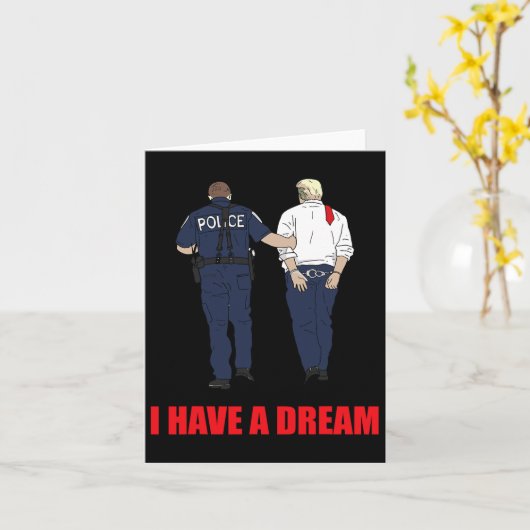 アンチトランプ私は夢の警察を逮捕するトランプ・ポリ カード (黄色い花)