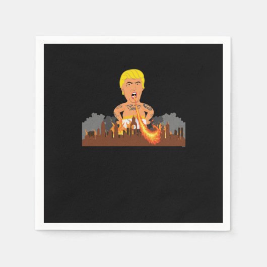 アンチトランプ自由政治共産主義活動家Im スタンダードカクテルナプキン (正面)