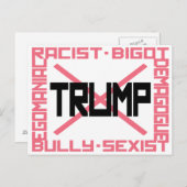 アンチトランプ葉書 ポストカード (正面/裏面)